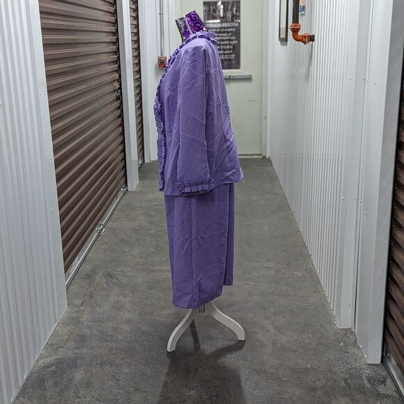 Vintage Roaman's Size 20W 2-piece Sheath Dress & Jacket Set Mother of the Bride - Picture 2 of 12